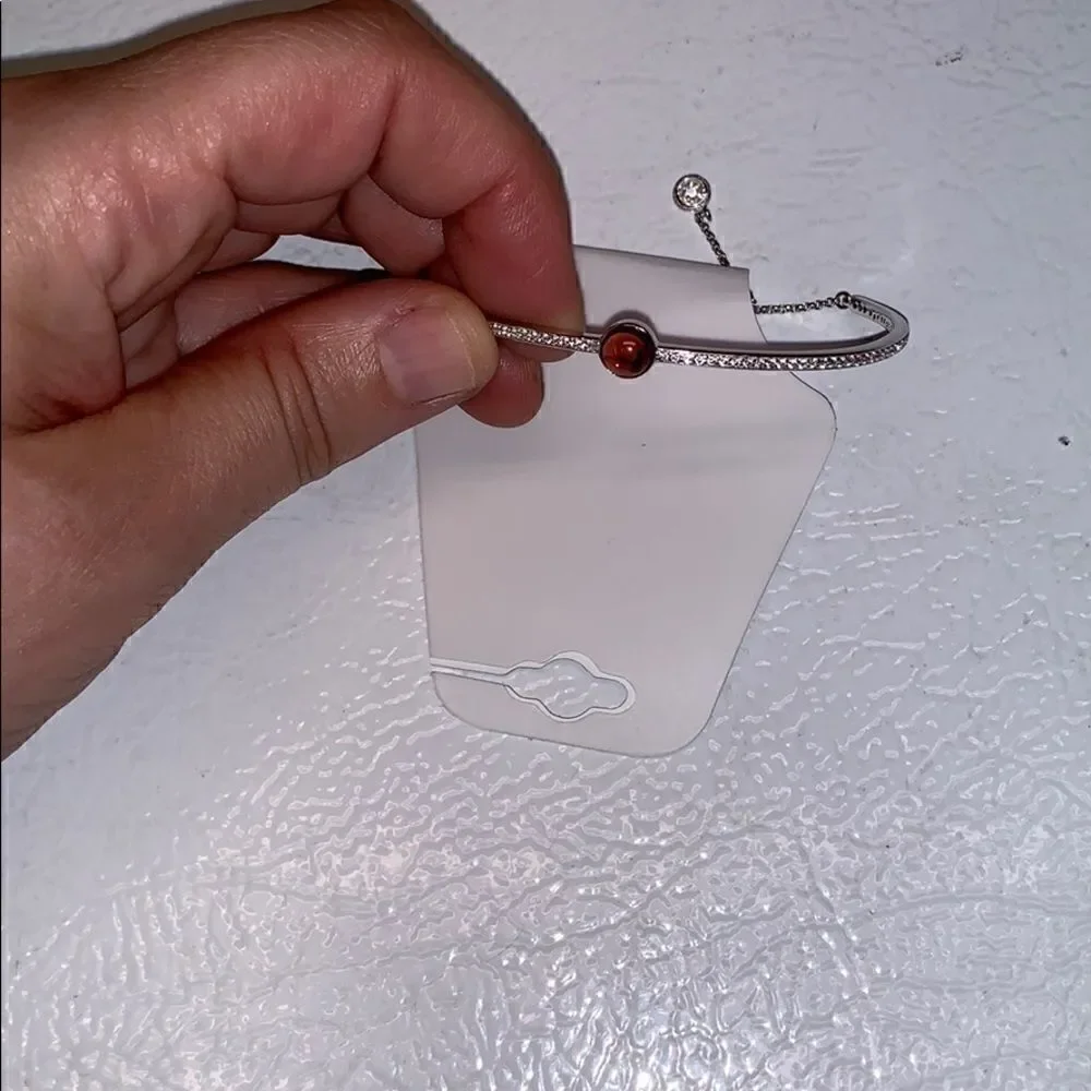 Nwt LaFonn garnet January birth silver bracelet